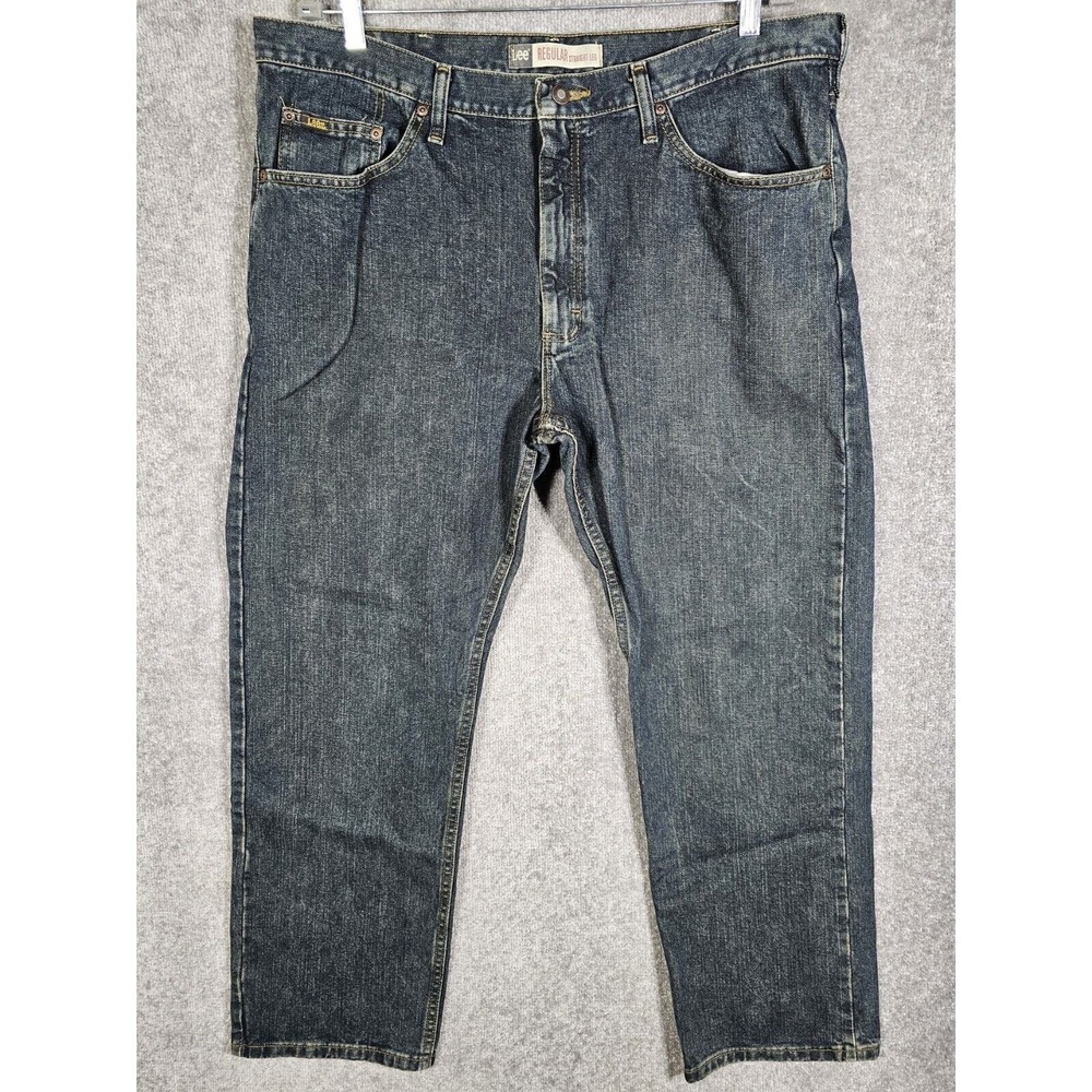 Lee Premium Select Regular Straight Leg Jeans Mens Size 40x30 Blue 5 Pocket